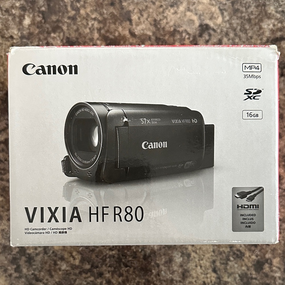 Canon VIXIA HF R80 Video Camera - Black